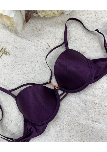 Le Jardin Monica Göğsü Şeritli Mikro Push-Up Arkası Ip Detaylı Sütyen - 7008 modelleri