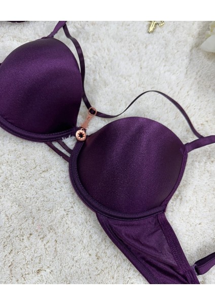 Le Jardin Monica Göğsü Şeritli Mikro Push-Up Arkası Ip Detaylı Sütyen - 7008 fırsatları