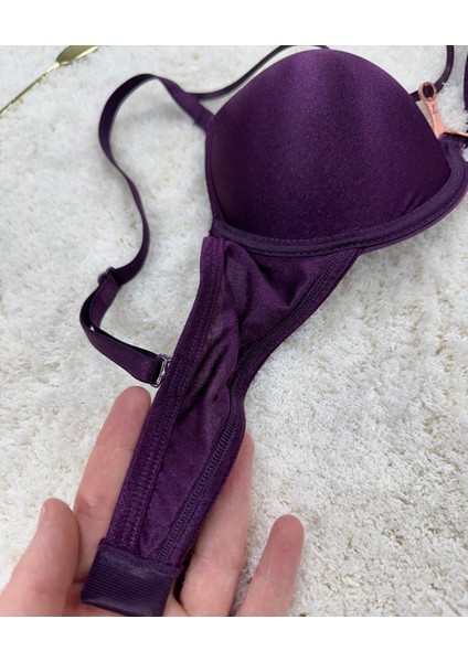 Le Jardin Monica Göğsü Şeritli Mikro Push-Up Arkası Ip Detaylı Sütyen - 7008 indirimleri