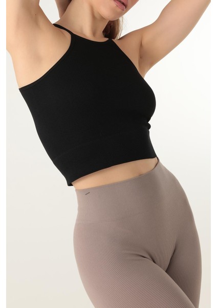 Seamless Örme Halter Yaka Büstiyer