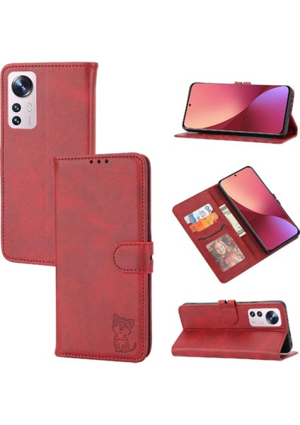 Cüzdan Durumda Xiaomi 12 Lite Için Kickstand Tüm Yuvarlak Koruma Manyetik (Yurt Dışından)