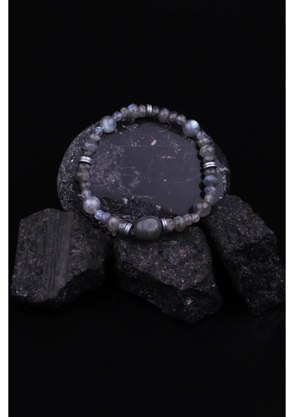 Labradorit-Hematit Doğal Taş Tasarım Bileklik fiyatları