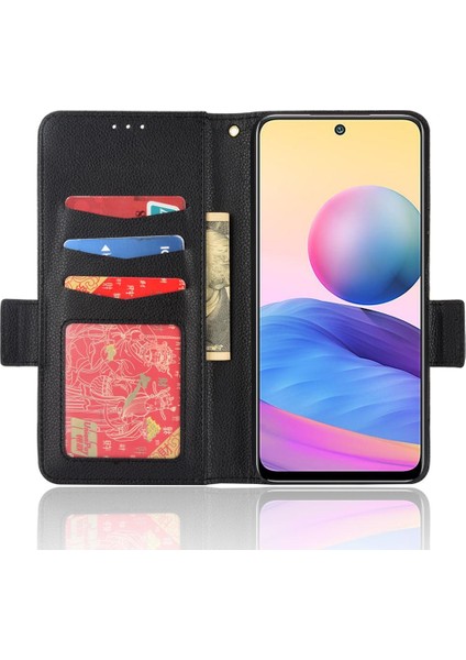 Xiaomi Redmi Için Not 10T 5g Kart Yuvaları Tutucu Yan Toka Cüzdan Pu (Yurt Dışından)