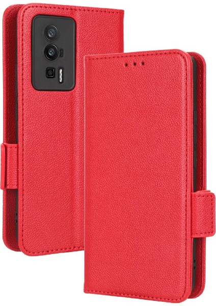 Xiaomi Poco F5 Pro 5g Yan Toka Pu Deri Cüzdan Manyetik Kart (Yurt Dışından)