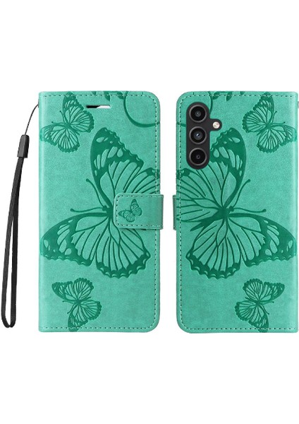 Samsung Galaxy A15 Flip Kickstand Manyetik Kapak Kart Yuvası ile (Yurt Dışından)