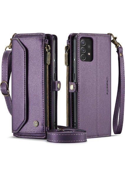 Kadınlar Için Crossbody Durumda Samsung Galaxy A72 Cüzdan Durumda Rfid Engelleme (Yurt Dışından)