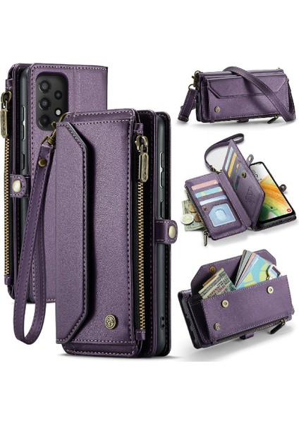 Samsung Galaxy A33 5g Için Crossbody Durumda Cüzdan Rfid Engelleme Fermuar (Yurt Dışından)