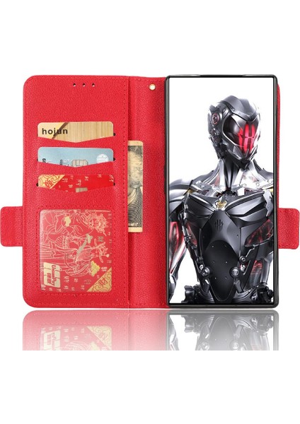 Zte Nubia Kırmızı Sihirli 8 Pro Için Kılıf Yan Toka Cüzdan Manyetik Pu Deri (Yurt Dışından)