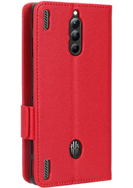 Zte Nubia Kırmızı Sihirli 8 Pro Için Kılıf Yan Toka Cüzdan Manyetik Pu Deri (Yurt Dışından)