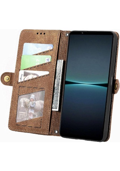 Sony Xperia 1 Iv Flip Kapak Için Flip Case Basit Iş Cüzdan Deri (Yurt Dışından)