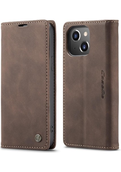 Iphone 13 Için Flip Case Kart Yuvası Kickstand Manyetik Kapatma Vintage (Yurt Dışından)