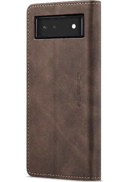 Google Piksel 6 Vintage Pu Deri Cüzdan Kılıf Için Flip Case Kart Yuvası Flip (Yurt Dışından)