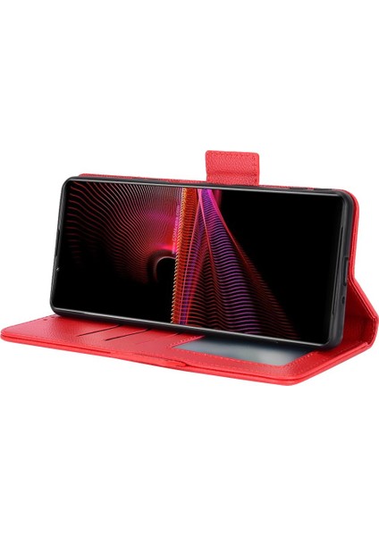 Sony Xperia 1 Iii Kart Yuvaları Için Kılıf Tutucu Cüzdan Pu Deri Manyetik (Yurt Dışından)
