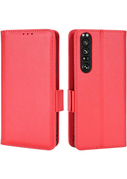Sony Xperia 1 Iii Kart Yuvaları Için Kılıf Tutucu Cüzdan Pu Deri Manyetik (Yurt Dışından)