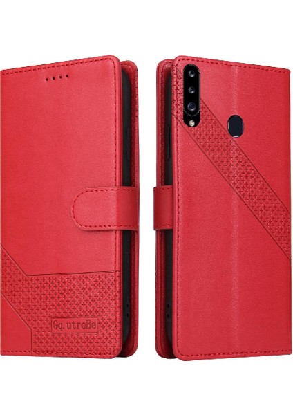 Samsung Galaxy A20S Premium Deri Kickstand Üç Kart 4 Için Flip Case (Yurt Dışından)