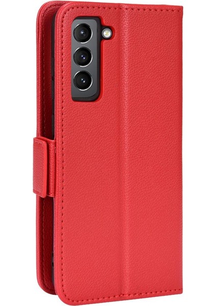 Samsung Galaxy S22 Artı Pu Deri Yan Toka Kart Yuvaları Tutucu (Yurt Dışından)