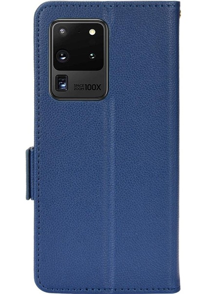 Samsung Galaxy S20 Ultra Yan Toka Cüzdan Manyetik Kart Yuvaları Için Kılıf (Yurt Dışından)