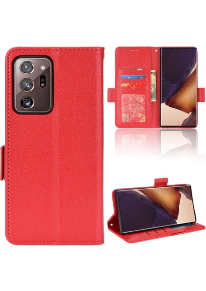 Samsung Galaxy Not 20 Için Kılıf Ultra Manyetik Pu Deri Kart Yuvaları Yan (Yurt Dışından)