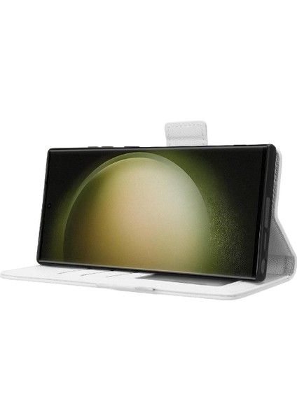 Samsung Galaxy S23 Ultra Kart Yuvaları Tutucu Cüzdan Yan Toka Pu (Yurt Dışından)