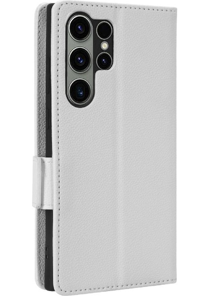 Samsung Galaxy S23 Ultra Kart Yuvaları Tutucu Cüzdan Yan Toka Pu (Yurt Dışından)