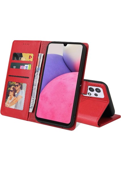 Samsung Galaxy A33 5g 4 Köşe Koruma Premium Deri Için Flip Case (Yurt Dışından)
