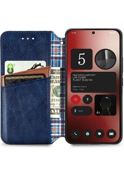 Nothing Telefon 2A Moda Tasarım Kapak Çevirin Cüzdan Fonksiyon Vaka (Yurt Dışından)
