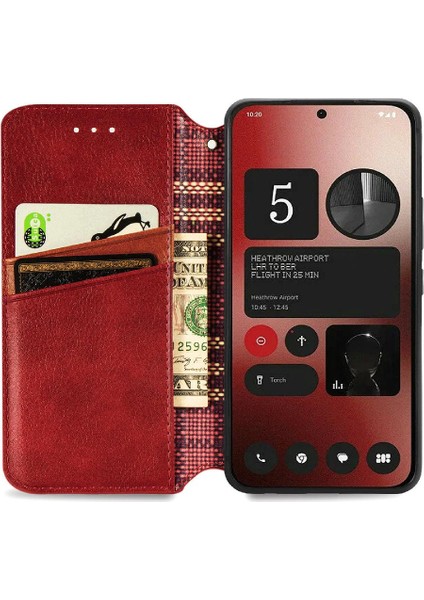 Nothing Telefon 2A Moda Tasarım Kapak Çevirin Cüzdan Fonksiyon Vaka (Yurt Dışından) modelleri