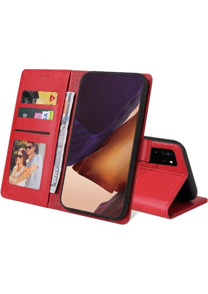 Samsung Galaxy Not 20 Artı Premium Deri Üç Kart Için Flip Case (Yurt Dışından)