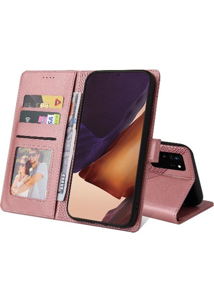 Samsung Galaxy Not 20 Artı Premium Deri Üç Kart Için Flip Case (Yurt Dışından)