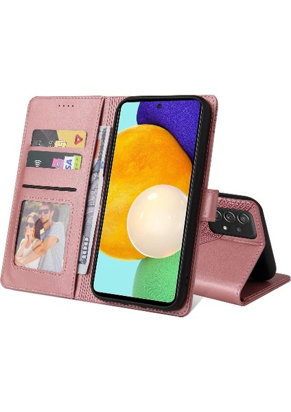 Samsung Galaxy A52 4 Köşe Koruma Darbeye Kickstand Için Flip Case (Yurt Dışından)