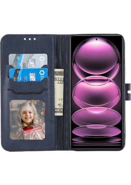 Cüzdan Kılıf Için Xiaomi Poco X5 Kabartmalı Manyetik Kapatma Kickstand Tüm (Yurt Dışından) fırsatları