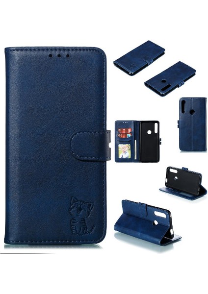 Cüzdan Kılıf Için Huawei Y9 Başbakan 2019 Kickstand Kabartmalı Tüm Yuvarlak Kart (Yurt Dışından)