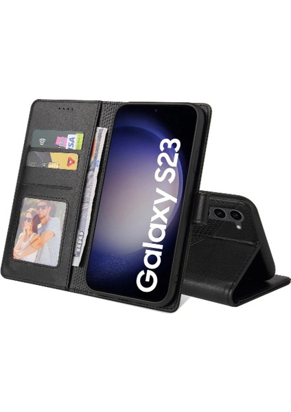 Samsung Galaxy S23 Artı Üç Kart Yuvaları Premium Deri Için Flip Case (Yurt Dışından)