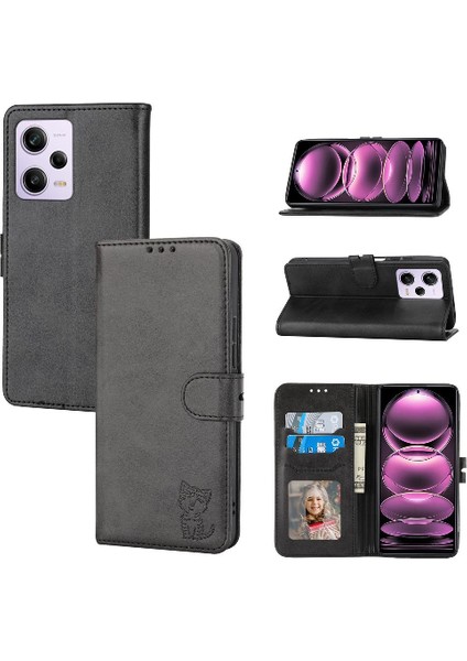 Cüzdan Kılıf Için Xiaomi Poco X5 Pro Kickstand Kart Tutucu Manyetik Kapatma (Yurt Dışından)