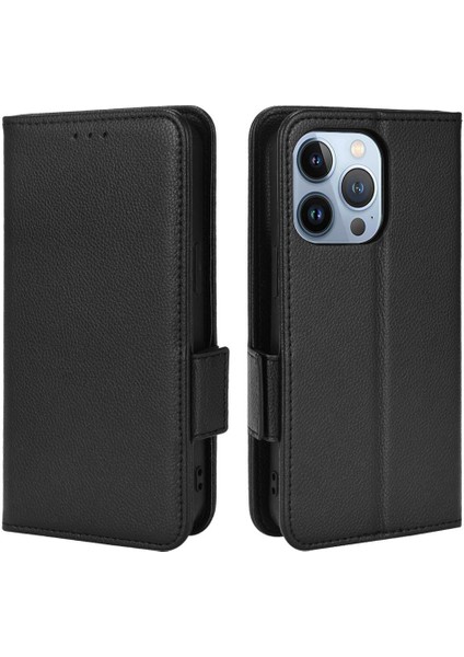 Iphone 15 Için Kılıf Pro Cüzdan Kart Yuvaları Tutucu Yan Toka Manyetik Pu (Yurt Dışından)