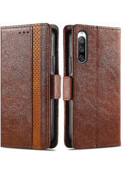 Sony Xperia 10 Iv Çok Renkli Çoklu Kart Yuvası Cüzdan Için Flip Case (Yurt Dışından)