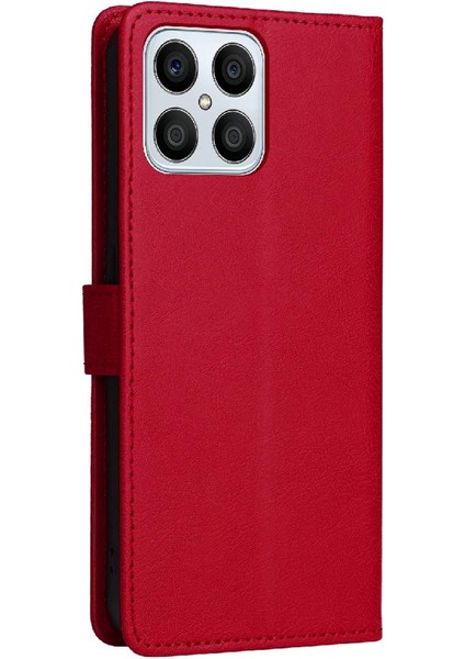 Onur X8 5g Iş Cüzdan Telefon Kılıfı Için Flip Case Klasik Düz Renk (Yurt Dışından)