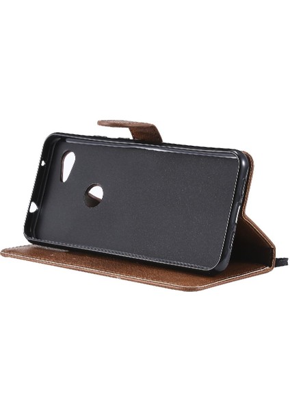 Kart Yuvası Yüksek Kasa ile Google Piksel 3A Klasik Düz Renk Için Flip Case (Yurt Dışından)