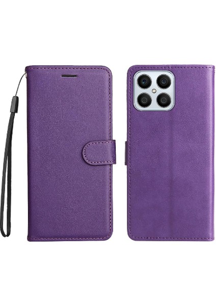 Onur X8 5g Iş Cüzdan Telefon Kılıfı Için Flip Case Klasik Düz Renk (Yurt Dışından)