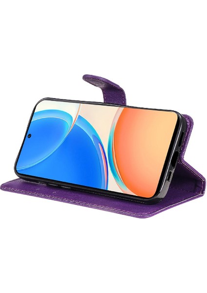 Onur X8 5g Iş Cüzdan Telefon Kılıfı Için Flip Case Klasik Düz Renk (Yurt Dışından)