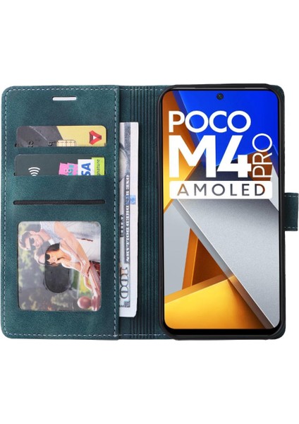 Xiaomi Poco M4 Pro Için Flip Case Cüzdan Kapak Çevirin Deri Kılıf Basit (Yurt Dışından)