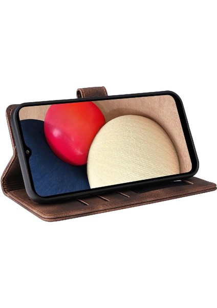 Samsung Galaxy A02S Flip Kapak Için Flip Case Darbeye Cüzdan Basit (Yurt Dışından)