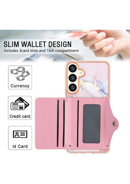 Samsung Galaxy S24 Ince Cüzdan Yumuşak Tpu Tampon Kart Yuvaları Mermer (Yurt Dışından) indirimleri