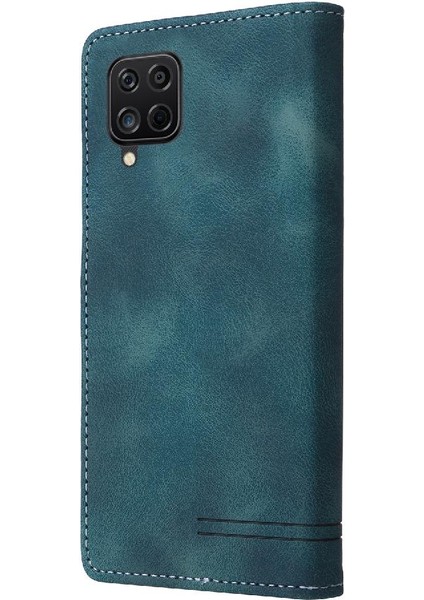 Samsung Galaxy A12 Için Flip Case Basit Iş Cüzdan Darbeye Vaka (Yurt Dışından)