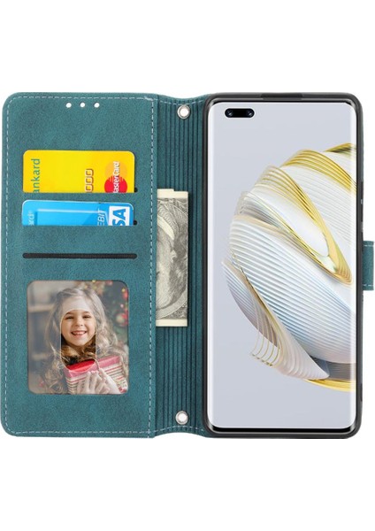 Mays Shop Huawei Nova 11 Pro Için Flip Case Kickstand Cüzdan Kılıf Pu Deri (Yurt Dışından)