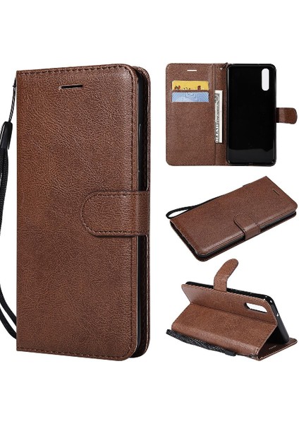 Kart Yuvası ile Huawei P20 Için Flip Case Yüksek Kalite Deri Iş Çantası (Yurt Dışından)