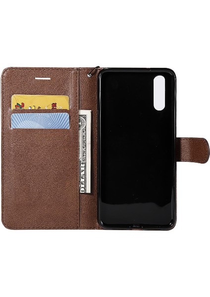Kart Yuvası ile Huawei P20 Için Flip Case Yüksek Kalite Deri Iş Çantası (Yurt Dışından)