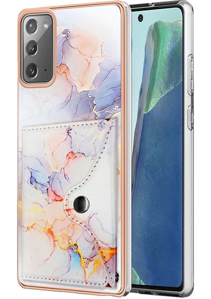 Samsung Galaxy Not 20 Için Kılıf Ince Cüzdan Mermer Yumuşak Tpu Tampon Kartı (Yurt Dışından)