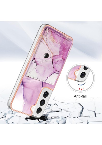 Samsung Galaxy S22 Artı 5g Mermer Yumuşak Tpu Tampon Kart Yuvaları Ince (Yurt Dışından)