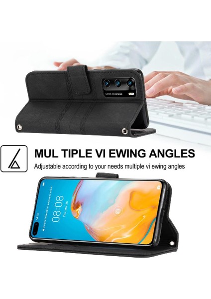 Huawei P40 Pro Kickstand Pu Deri Cüzdan Kılıf Için Flip Case Darbeye (Yurt Dışından) fırsatları